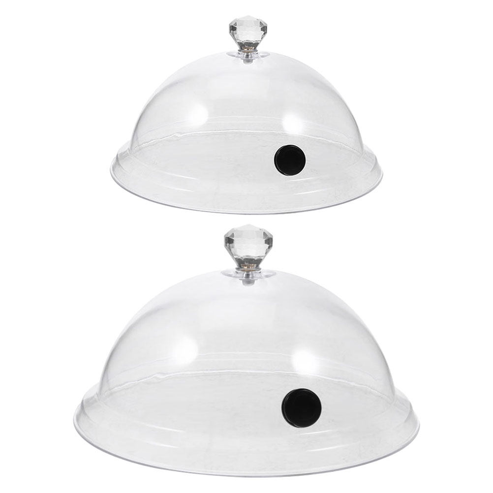 2 Buah Penutup Makanan Akrilik - Plastic Dome Clear ulasan dan harga