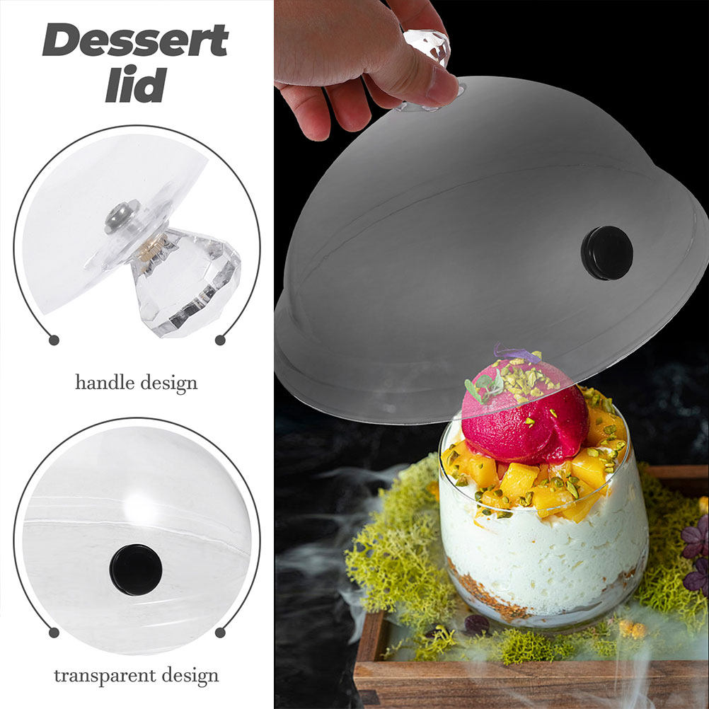2 Buah Penutup Makanan Akrilik - Plastic Dome Clear ulasan dan harga