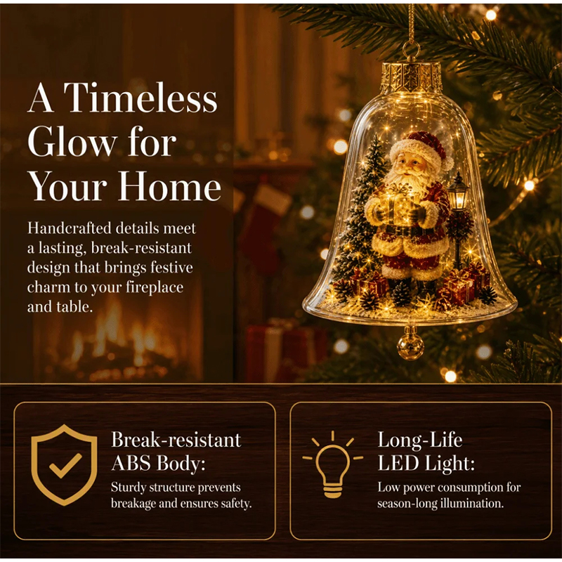 Ornamen Lonceng Natal Lampu LE - Plastic Dome Clear ulasan dan harga